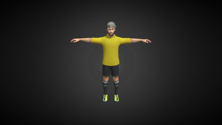 Neymar charactor model 3D Model