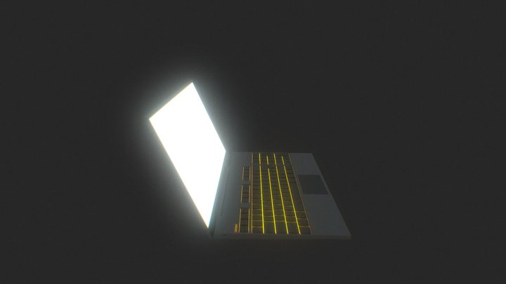 Cyberpunk bar: laptop 3D Model