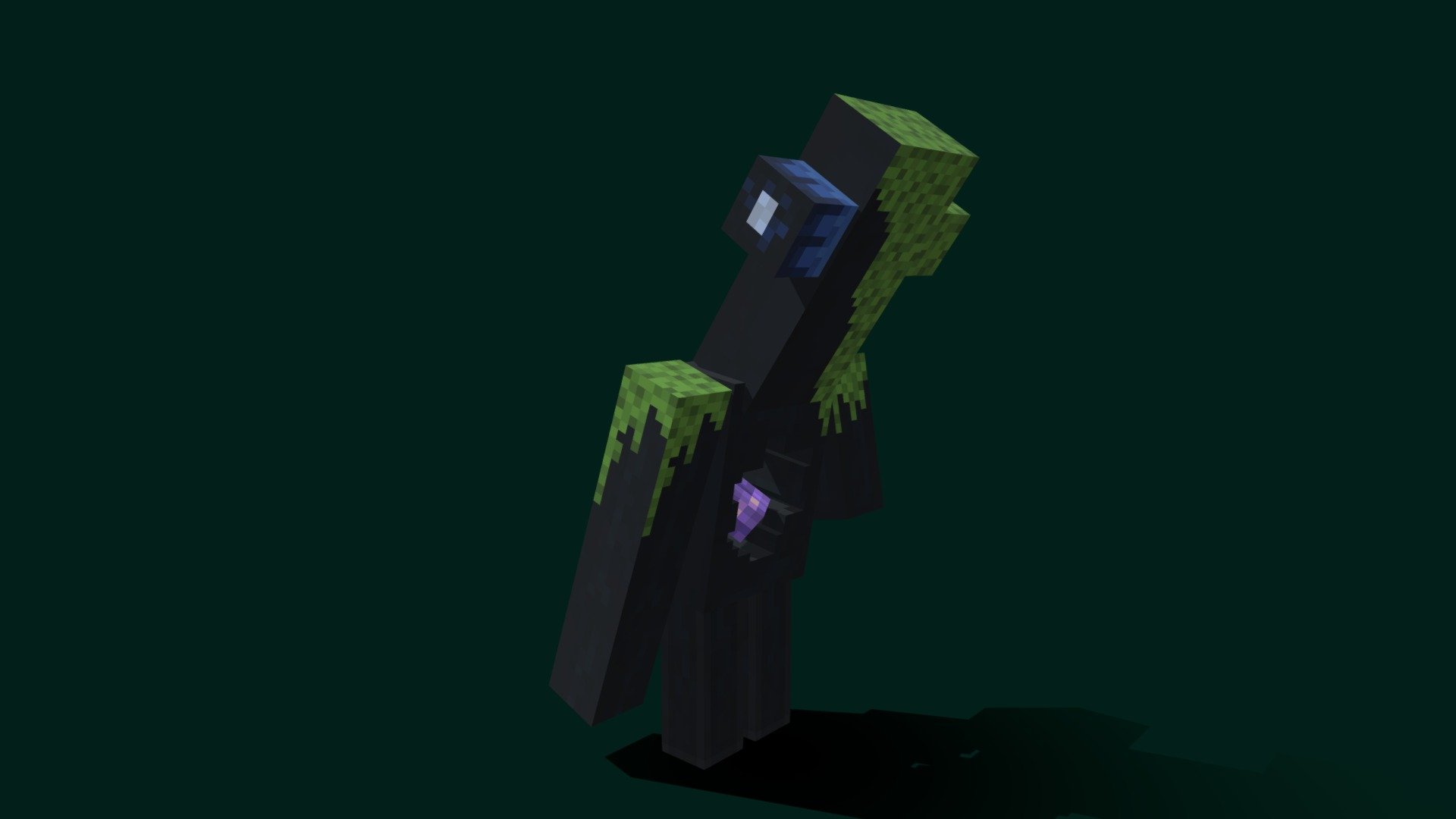 3D model Minecraft Creeper VR / AR / low-poly