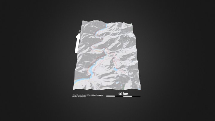 转加拉朝圣_等高地图 – Free 3D Model STL