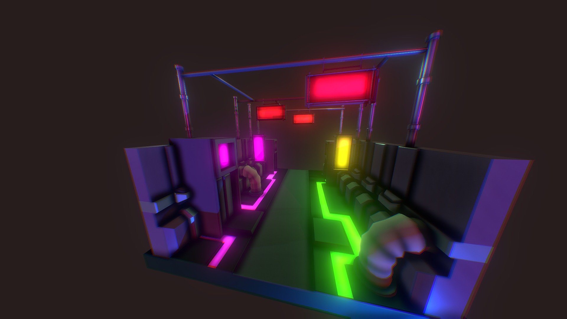 scifi street alley