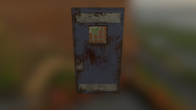Apocalyptic metal door 3D Model
