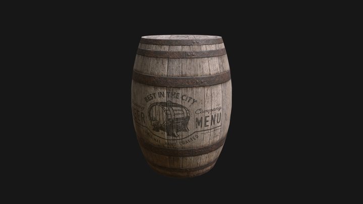 Beer barill 3D Model