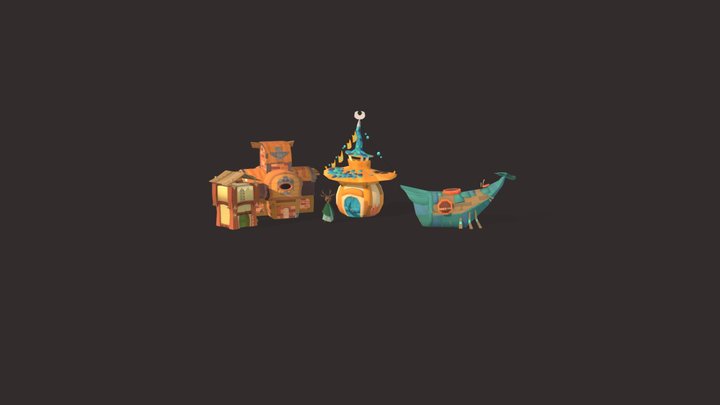 3D Model 2 - Deer Village 3D Model