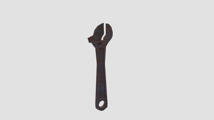 Adjustable Wrench 3D Model