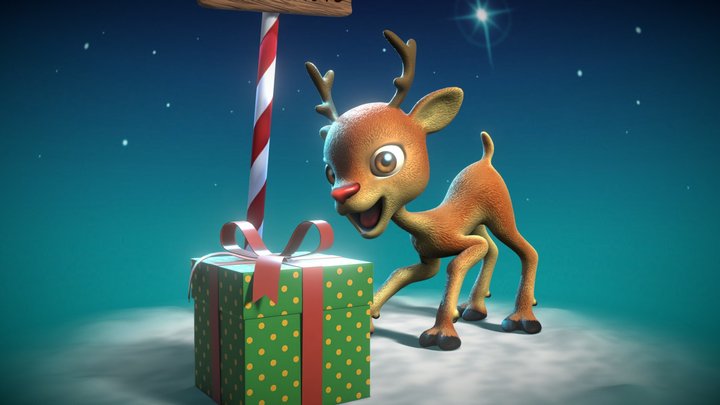 Baby Rudolph the Red Nosed Reindeer 3D Model