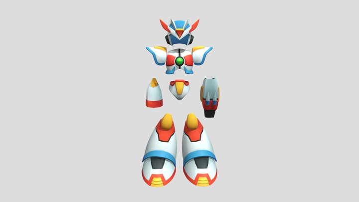 Megaman X3 - Max Armor 3D Model