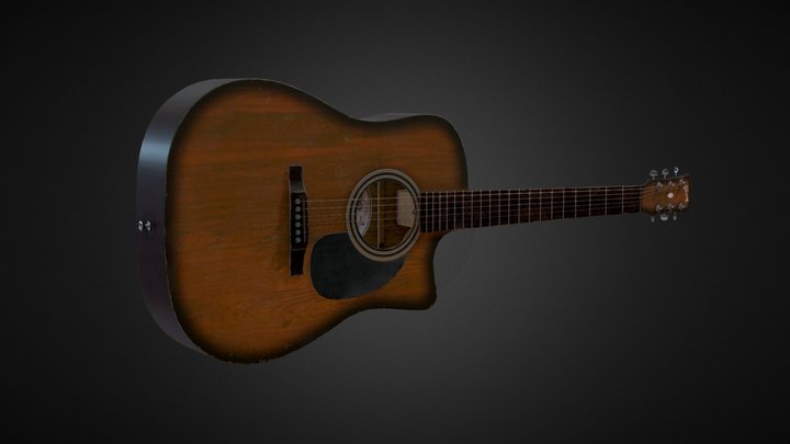Acoustic Guitar 3D Model