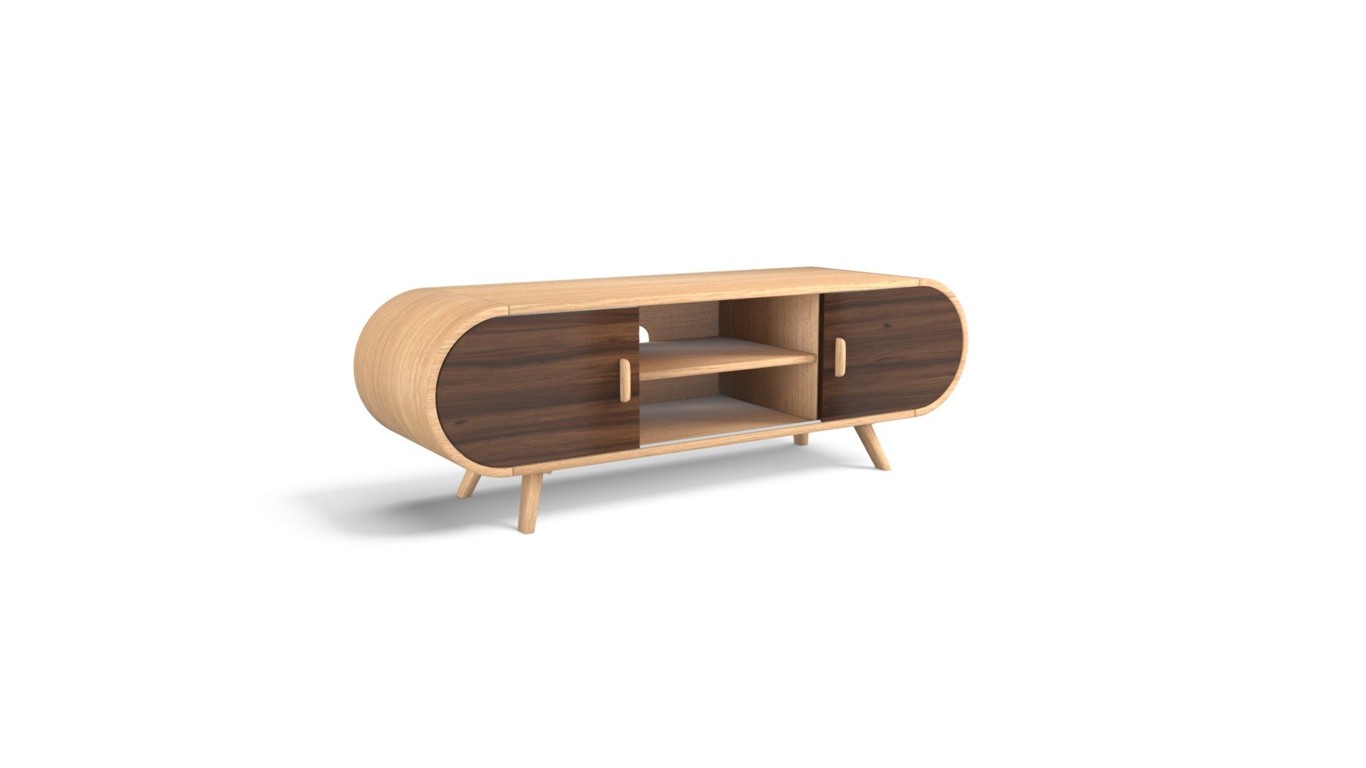 Fonteyn Media Unit, Oak and Walnut