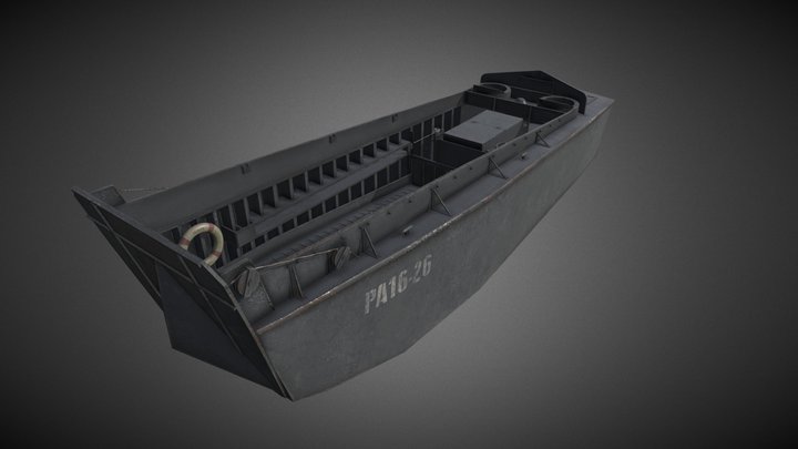 LCVP Higgins Boat 3D Model