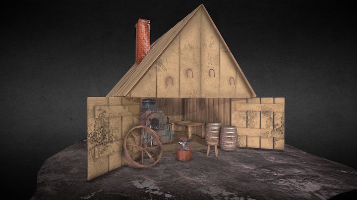 Blacksmith Scene 3D Model