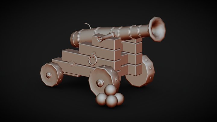 Old Cannon 3D Model