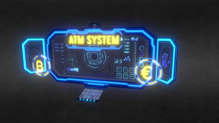 Futuristic ATM 3D Model