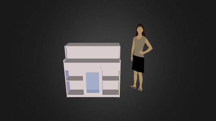 Breakfast-counter with drawers 3D Model