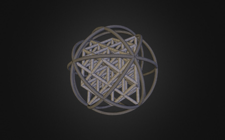 64 tetrahedron grid 3D Model