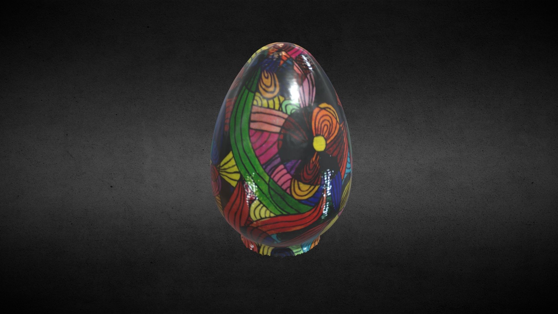 Colour Plaster Egg. Yaryna Tkachuk — Sketchfab embed 3D viewer
