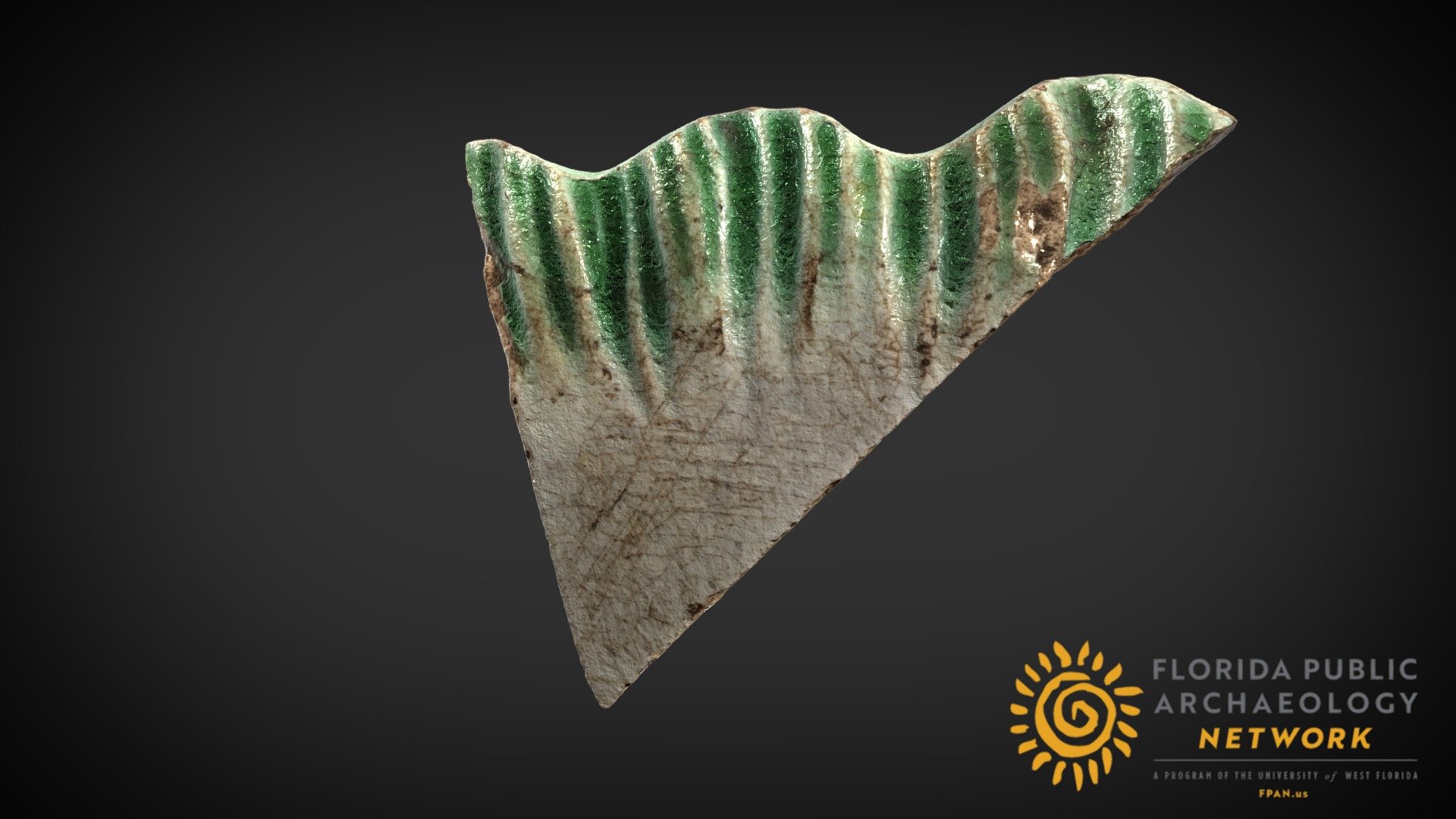 Green Feather Edged Whiteware