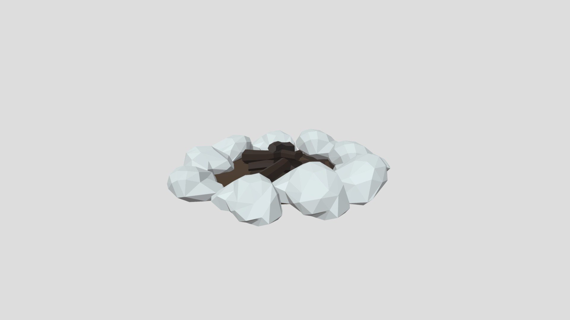 Low-Poly Campfire 3D Model