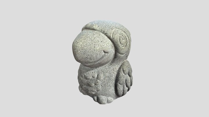 (OBJ格式)A Stone Parrot Sculpture一座石质鹦鹉雕塑 – Kostenloses 3D-Modell STL