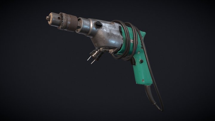 old Metabo drill 3D Model