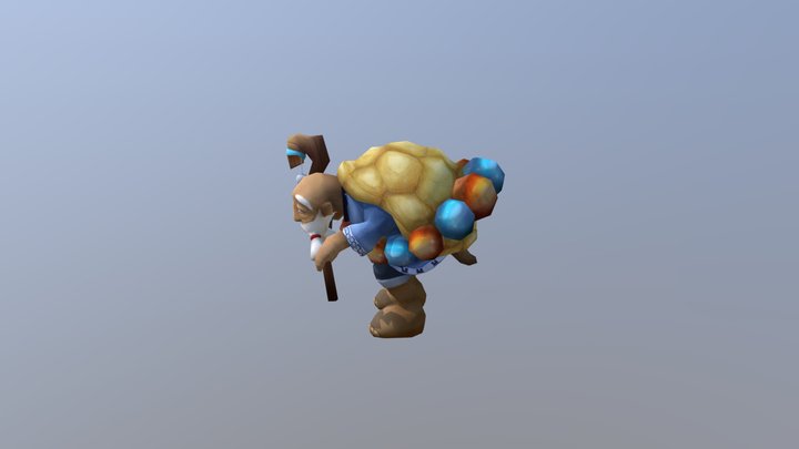 character -Turtle Grandpa 3D Model