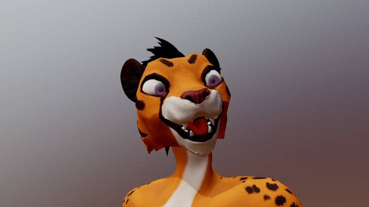 Happy cheetahar 3D Model
