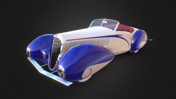 Delahaye Torpedo PBR 3D Model