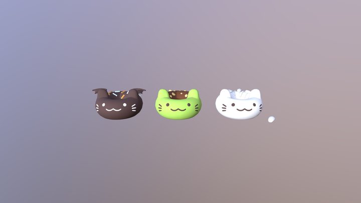 Donut Cat 3D Model