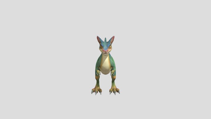 Half Spinosaurus Half Cat Character: Joake 3D Model
