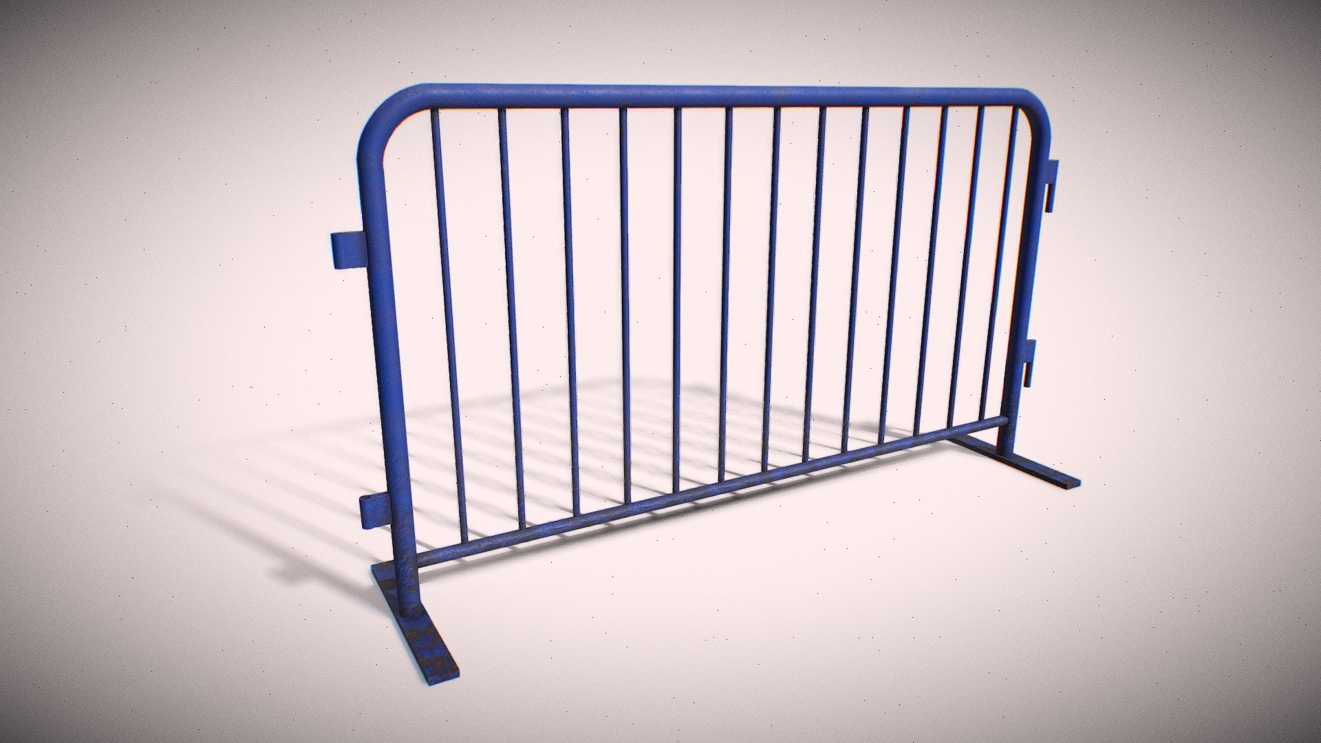 Blue Metal Crowd Control Barrier - 3D model by cankut (@cankutt ...