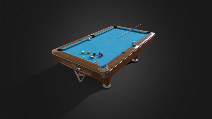 Brunswick Billiard Table (8 ft Gold Crown VI) 3D Model