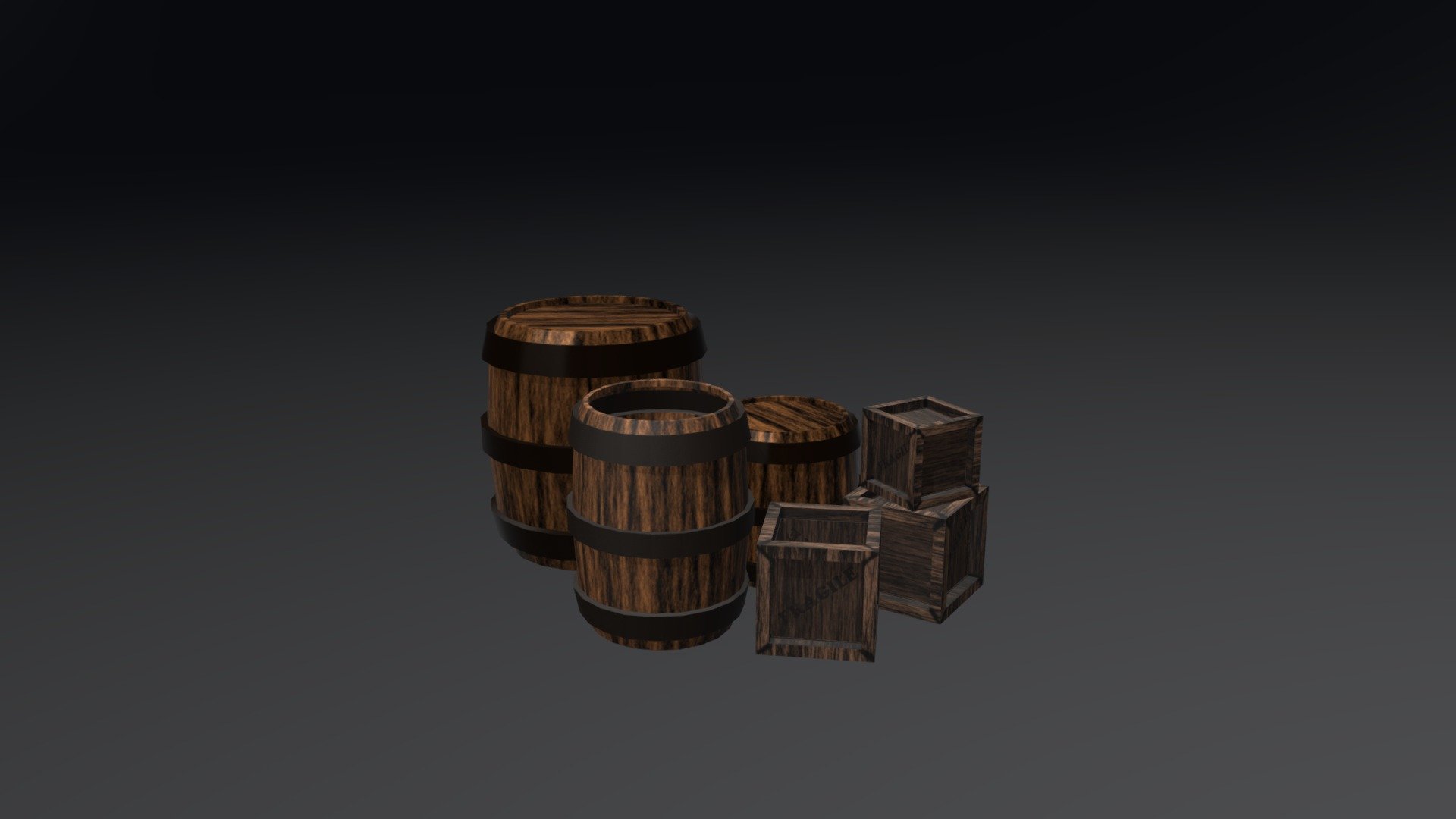 Crates And Barrels - 3D model by Georgia (@GeorgiaLP) [e30157f] - Sketchfab