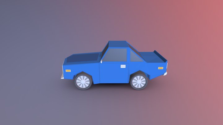 low poly camaro 3D Model