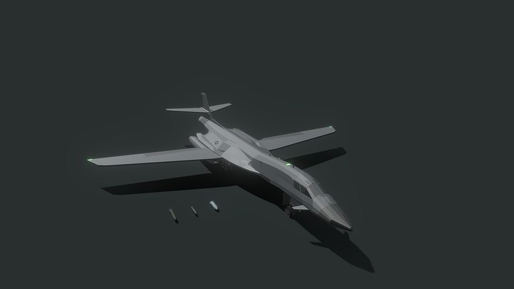 Low-poly B1 Lancer 3D Model