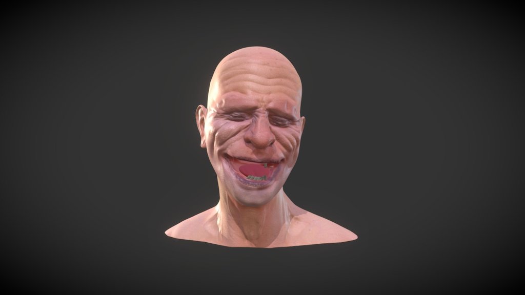 Old Man Face Study Sculpt
