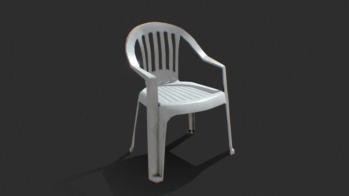 Garden Plastic Chair 3D Model