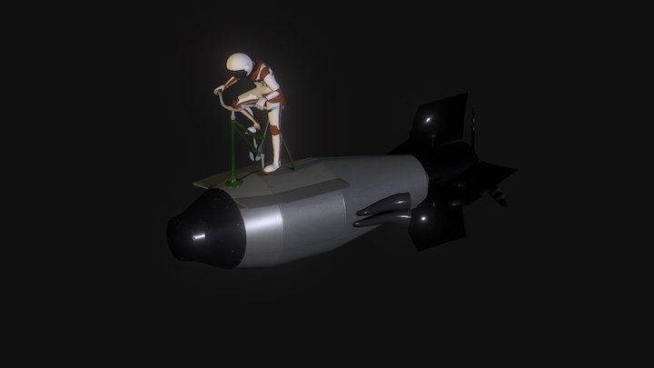 kosmonaut väntab 3D Model