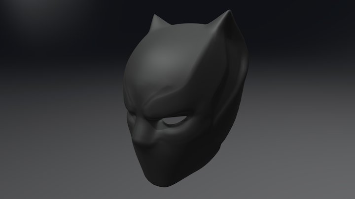 Black Panther Helmet 3D Model