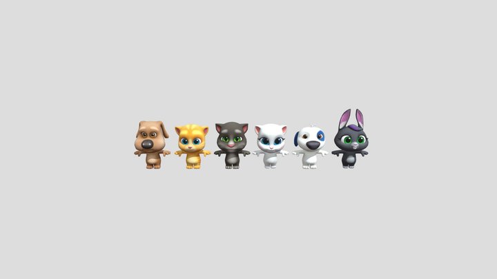 All Characters by Tom Friends Likee 3D Model