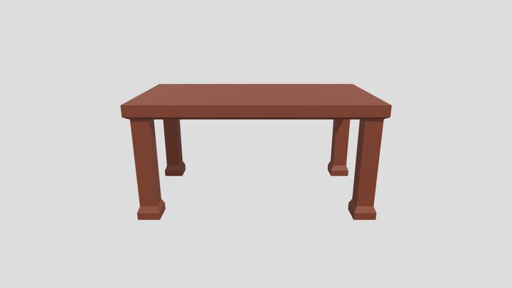 Very Low Poly Table 3D Model