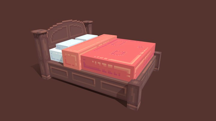 Antique bed 3D Model