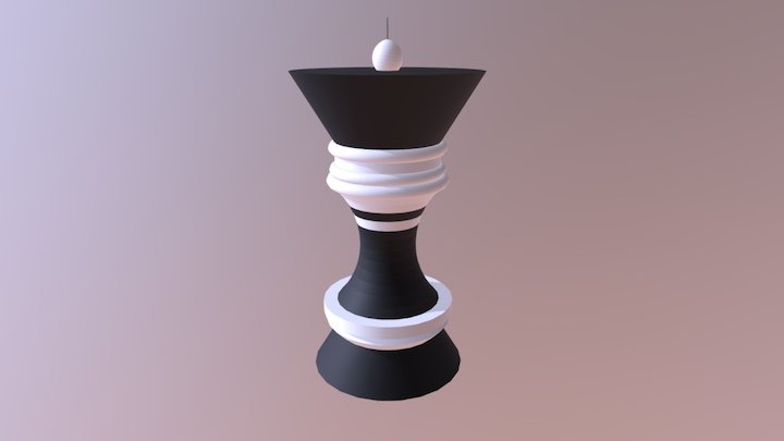 ficha de ajedrez (REINA) 3D Model