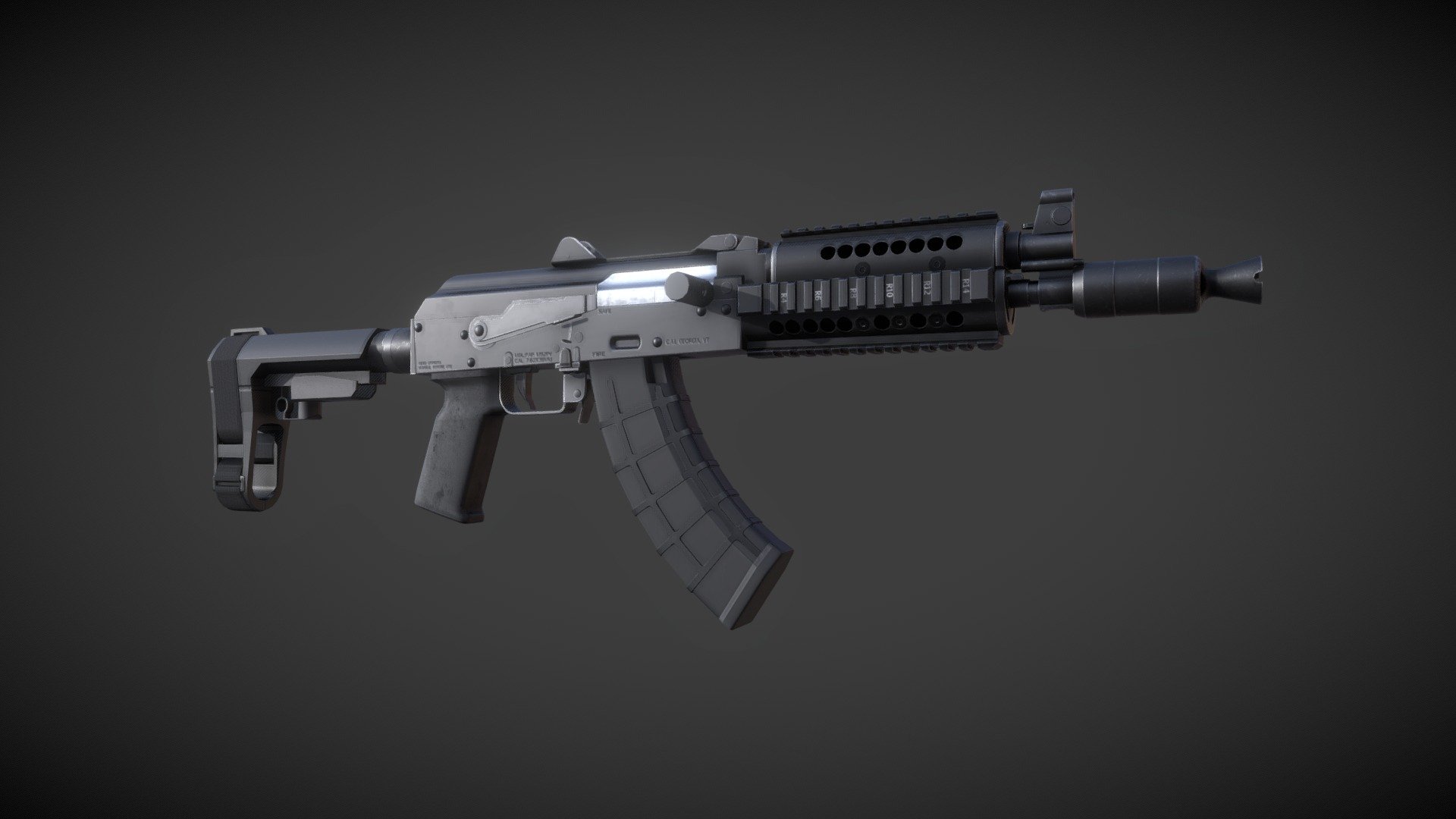 Zastava AK Pistol - 3D model by art0f_joe [e308ec5] - Sketchfab