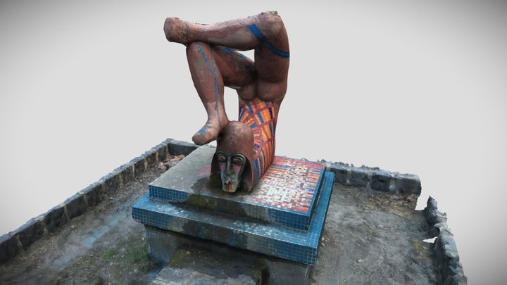 Weird fountain in a park 3D Model