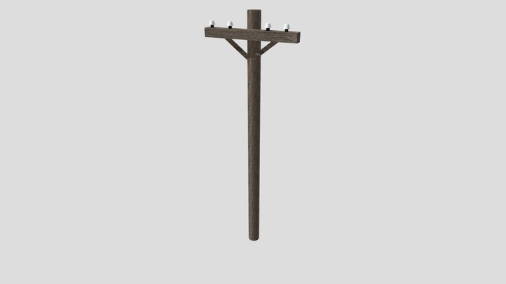 Wood Telephone Pole – Kostenloses 3D-Modell STL
