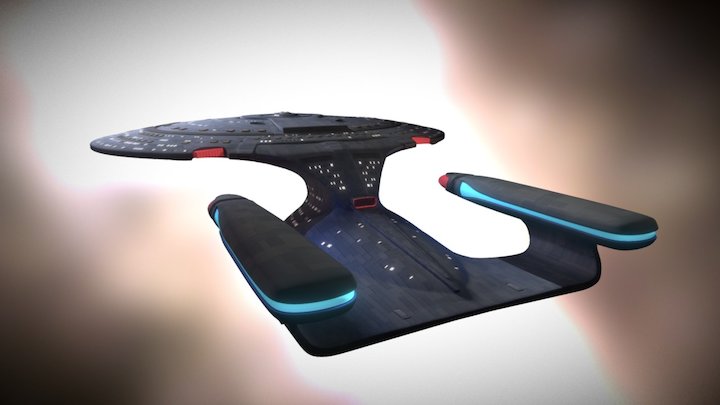 USS Enterprise D, Star Trek TNG 3D Model