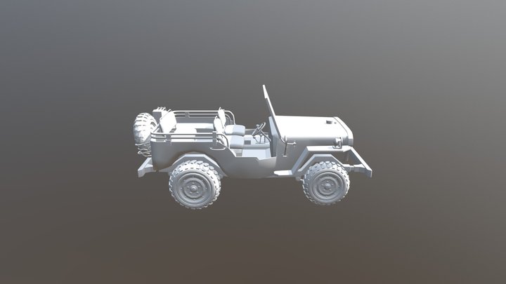 World War 2 Jeep Willy 3D Model