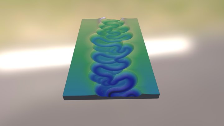 Model of submarine valley 3D Model