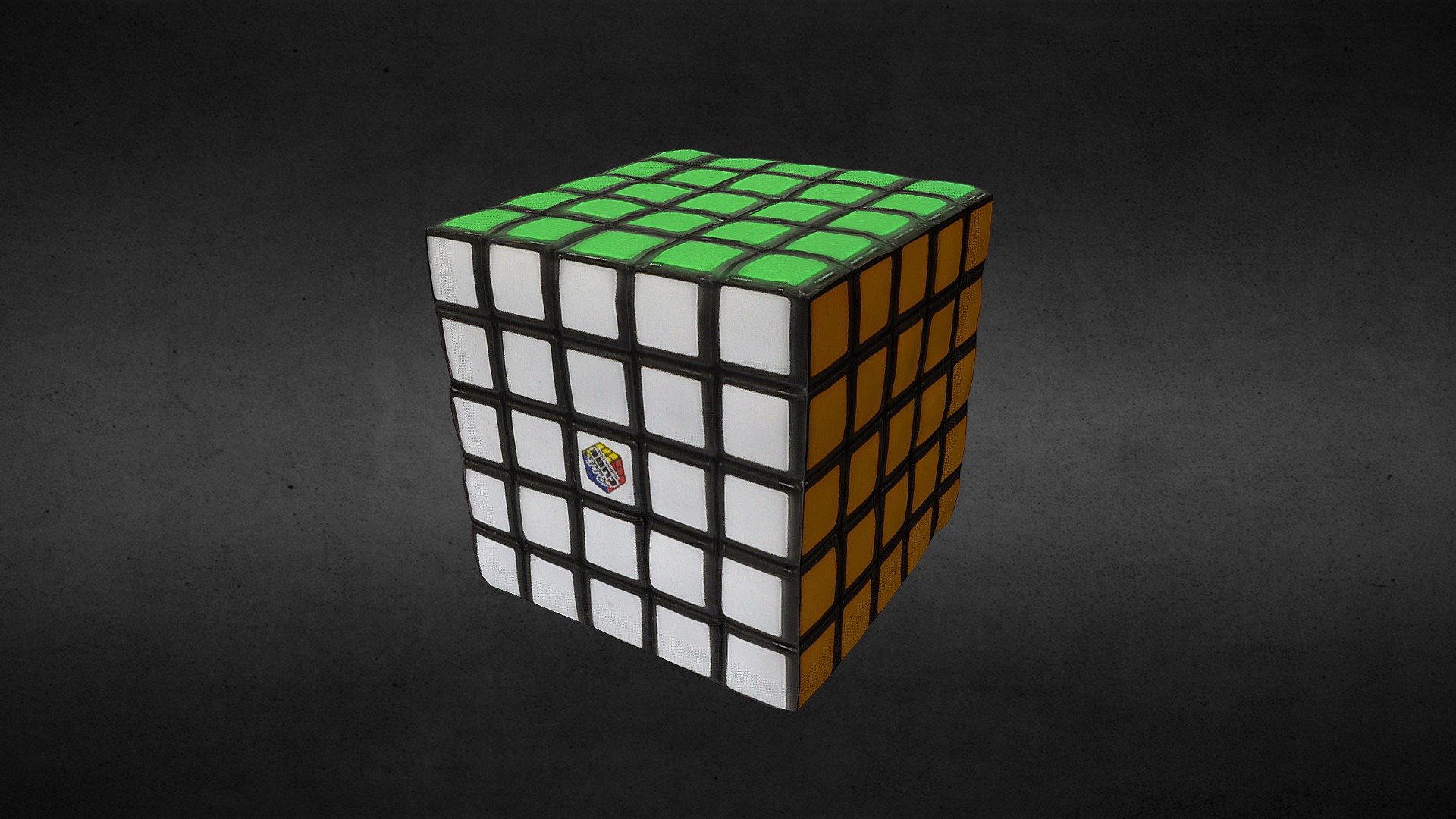 3D model Rubik Cube 5x5 Scrambled and Unscrambled versions - 3D Printable  VR / AR / low-poly