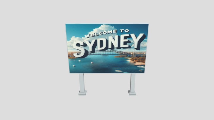Sydney's Welcome Sign 3D Model